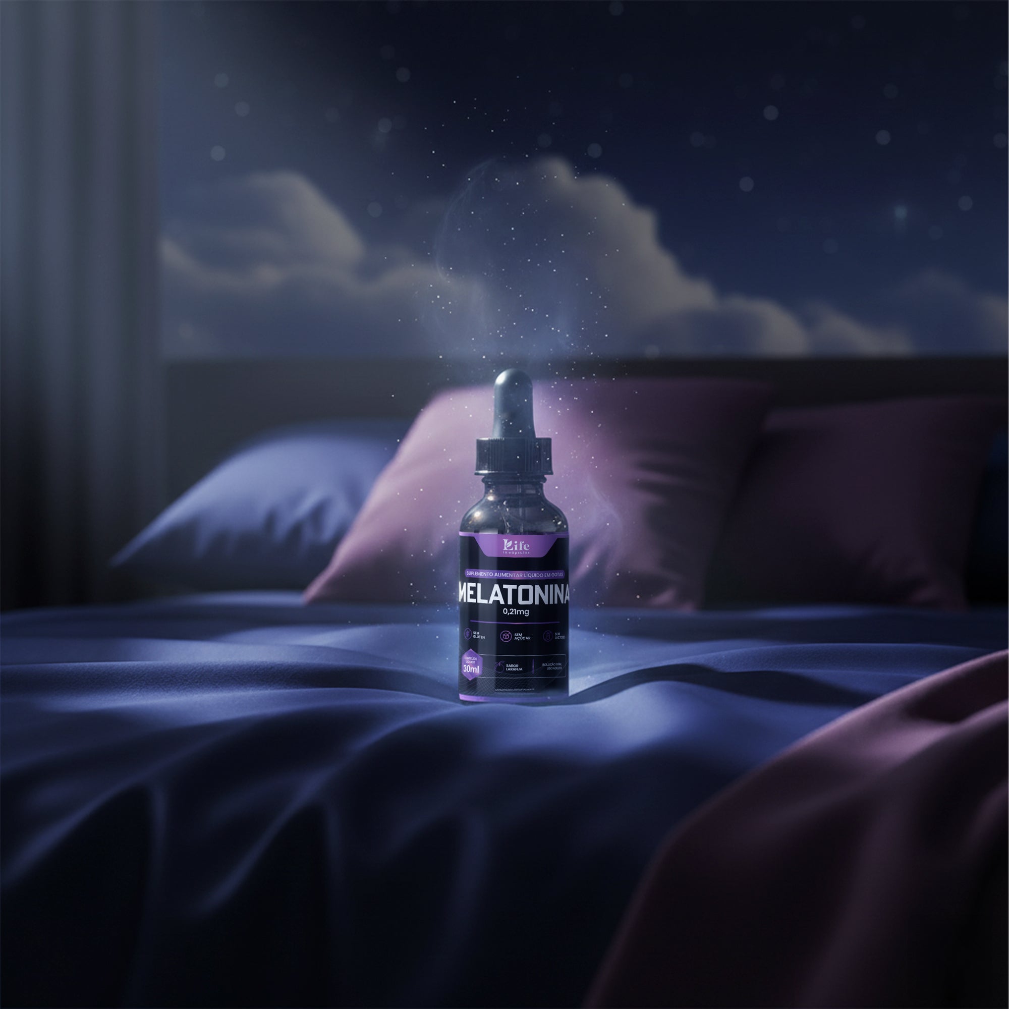 Melatonina em Gotas 30ml – Sono Natural, Rápida Absorção e Melhora na Qualidade do Sono