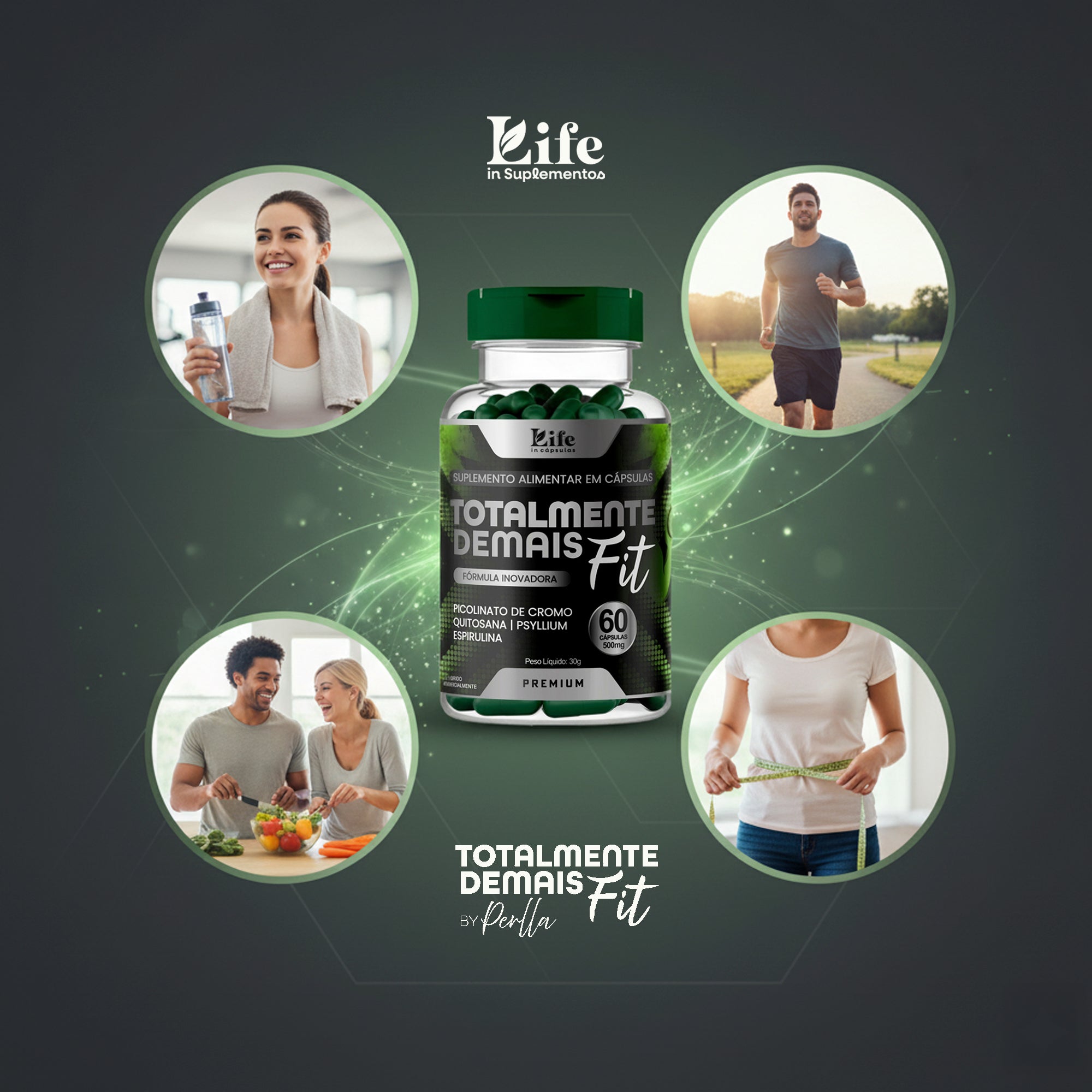 Totalmente Demais - 60 Capsulas - Suplemento Alimentar - Bem Estar Fitness.