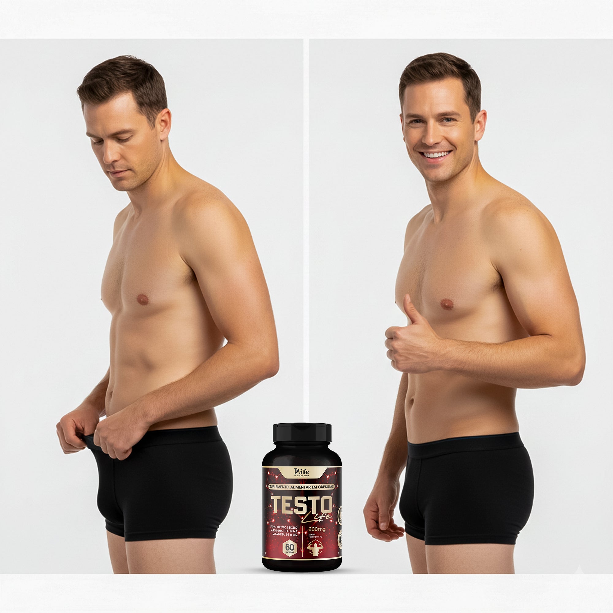 Testo Life - 60 Capsulas - Suplemento Alimentar para Foco, Energia e Bem-Estar