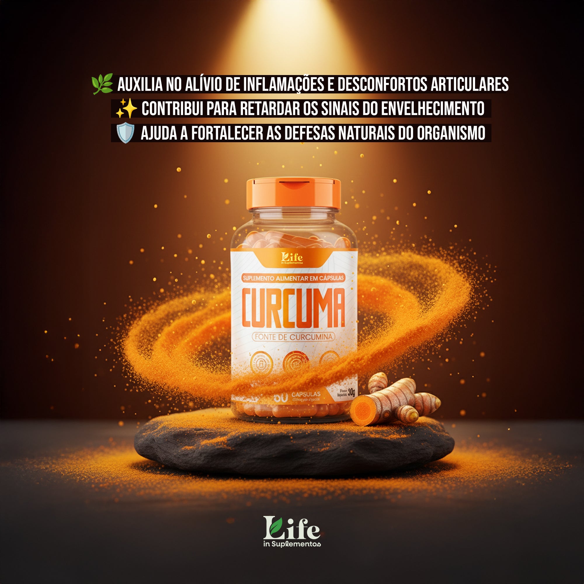 Cúrcuma Life in - 60 Cápsulas