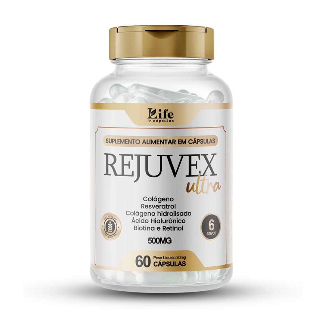 Rejuvex Ultra - 60 Capsulas - Colágeno + Ácido Hialurônico | Pele Firme e Saudável