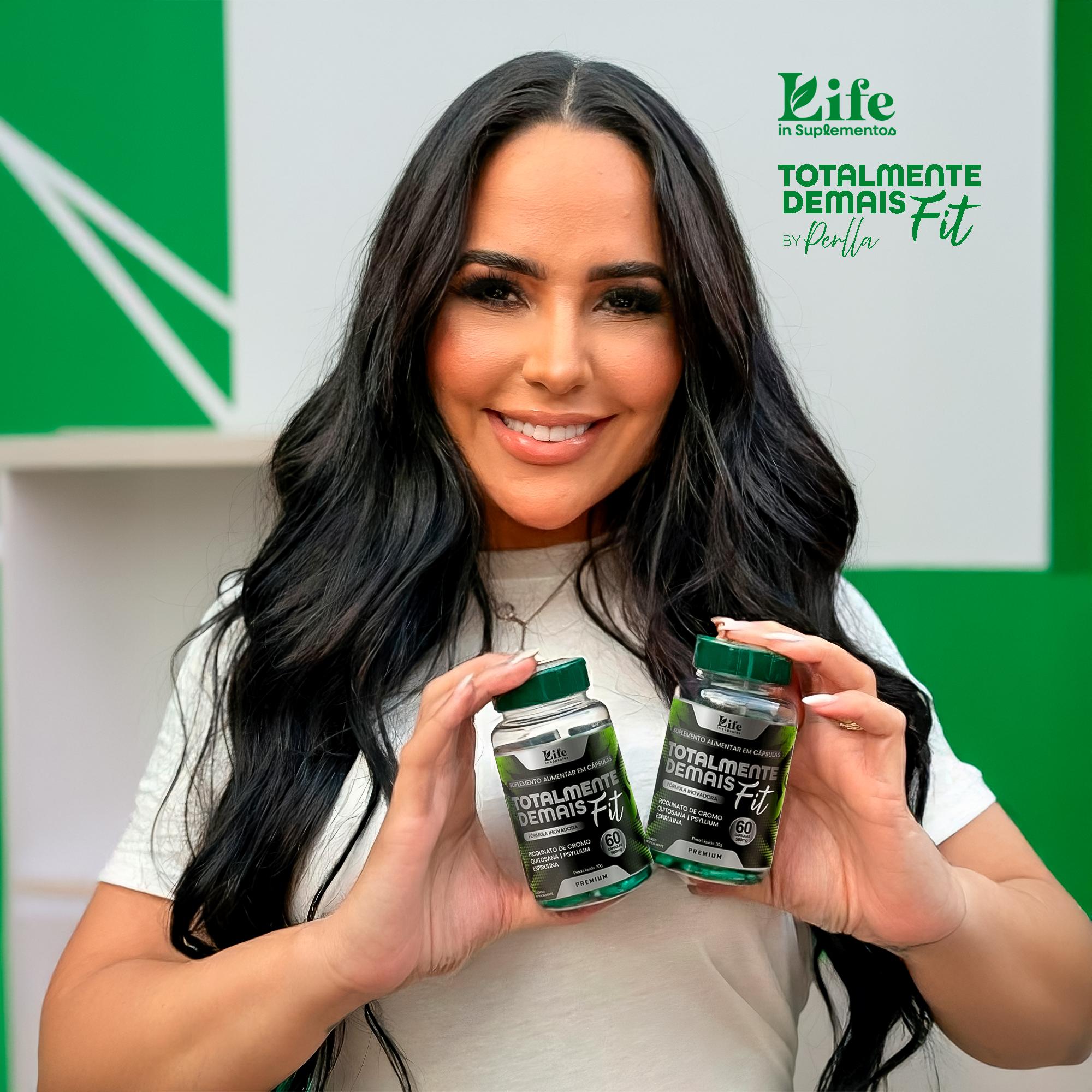 Totalmente Demais Fit By Perlla Life In Cápsulas - 60 Cápsulas de 500 mg - Suplemento Alimentar com Picolinato de Cromo,