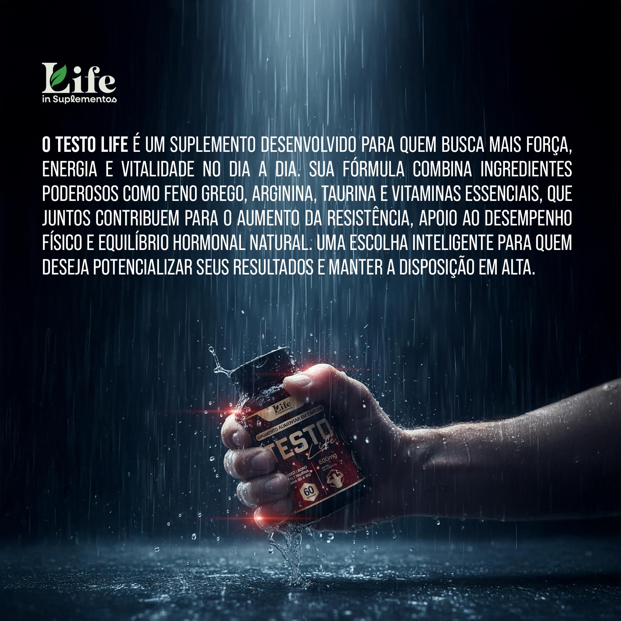 TestoLife 60 Cápsulas Cada – Força, Desempenho e Vitalidade.