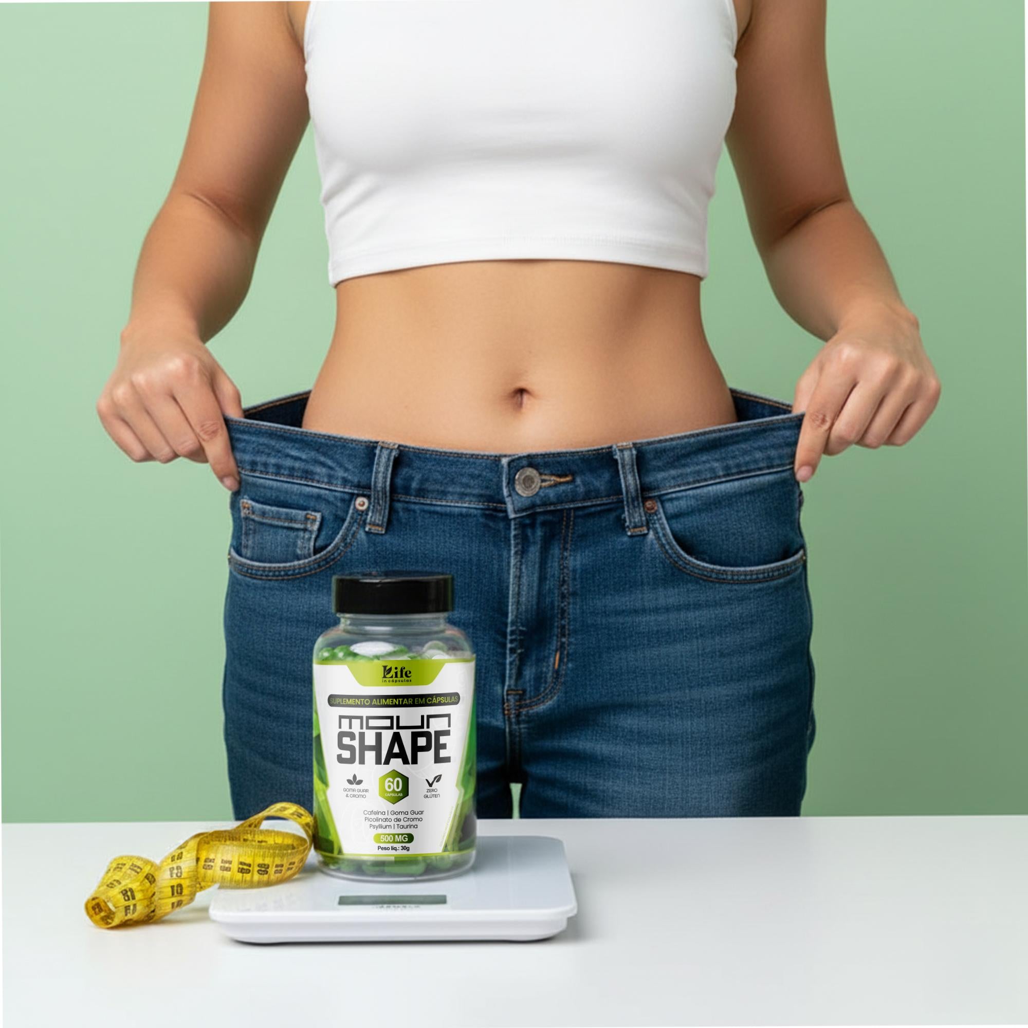 Moun Shape 60 Capsulas Suplemento Alimentar para Vida Saudável Rotina Fitness