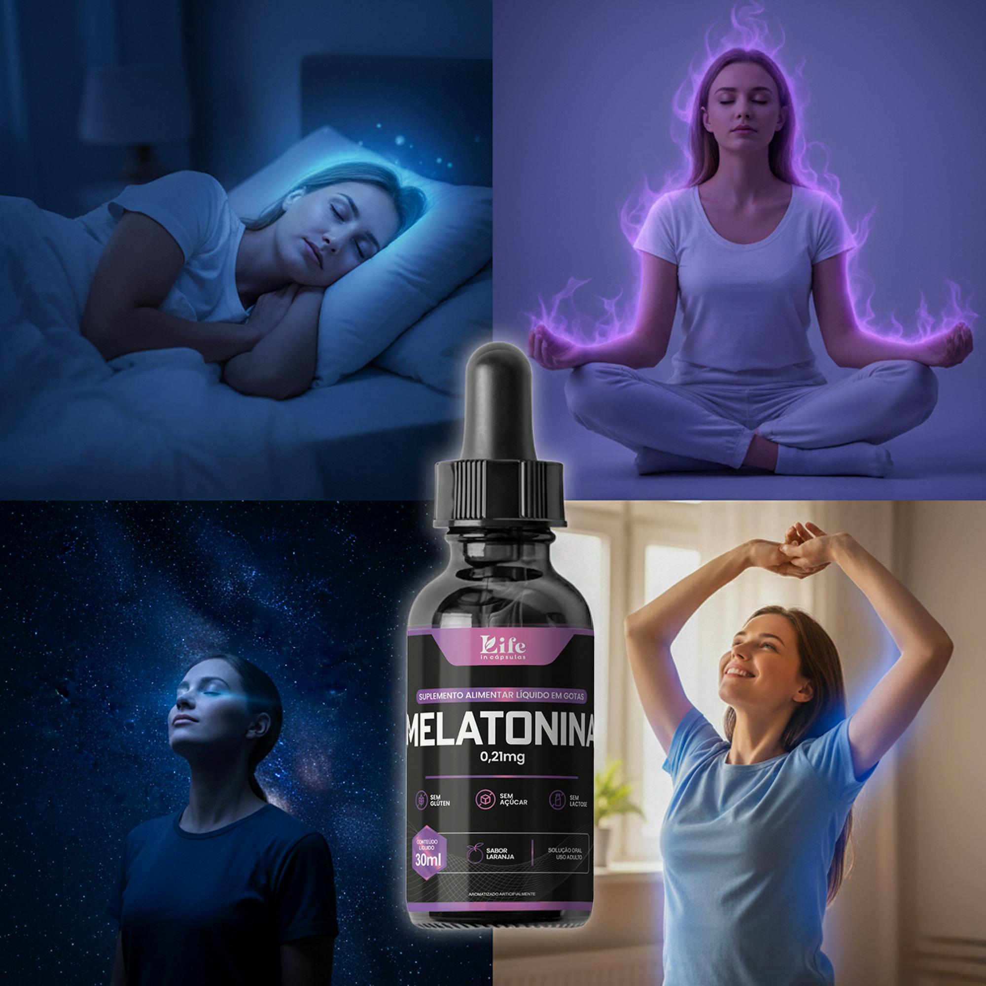 Melatonina em Gotas 30ml – Sono Natural, Rápida Absorção e Melhora na Qualidade do Sono