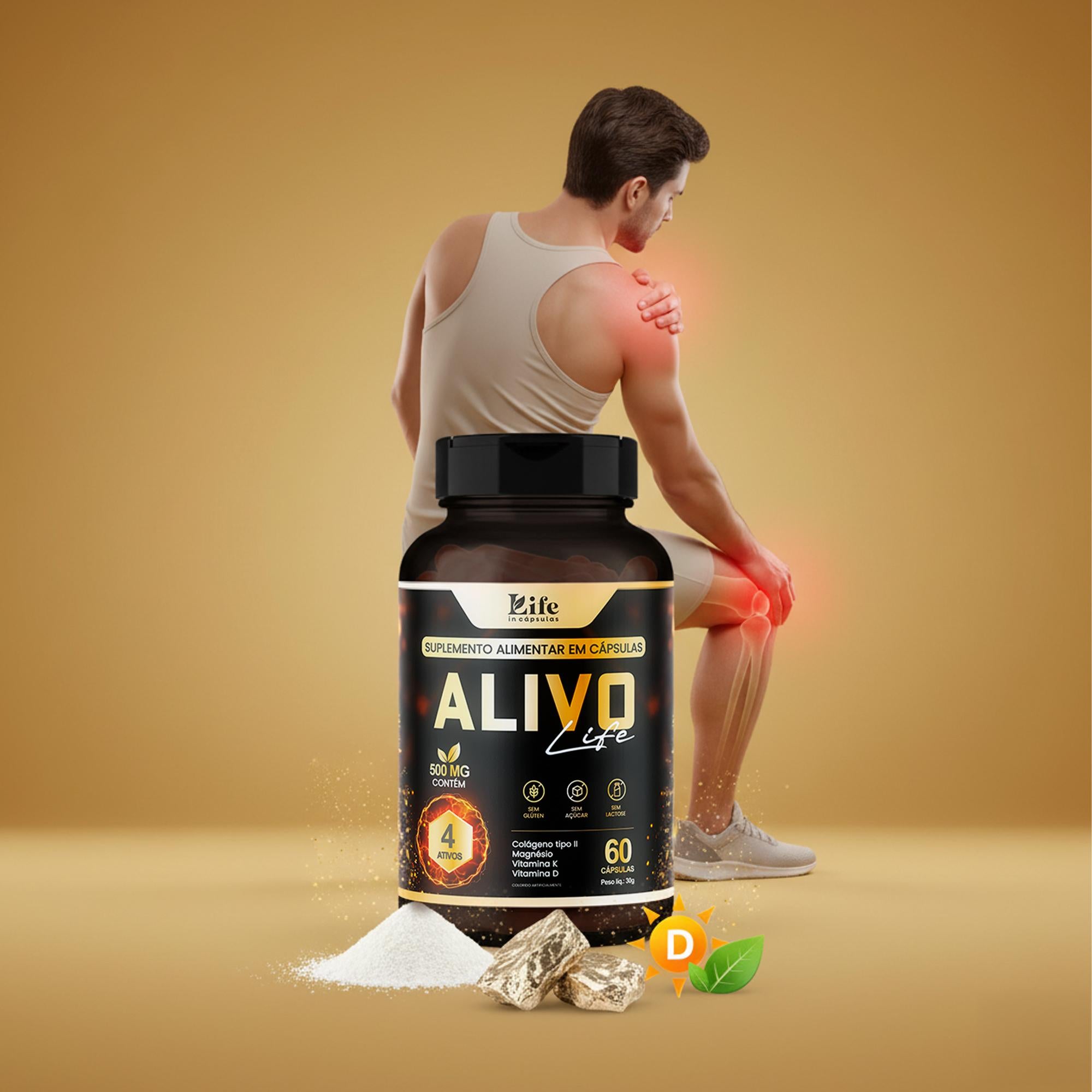 Alivo Life 60 Cápsulas – Sem dores, Articulações firmes, Músculos Resistentes.