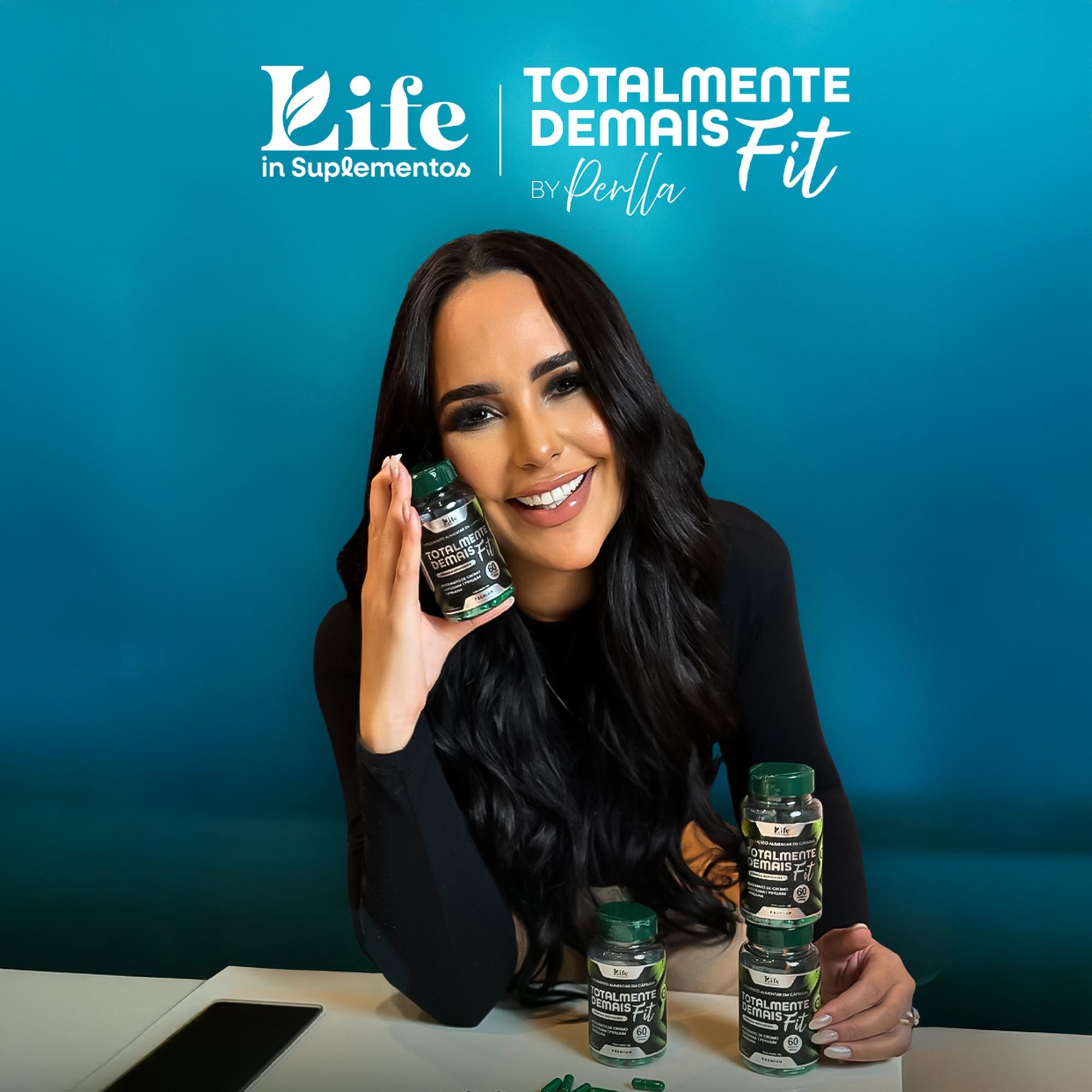 Totalmente Demais Fit By Perlla Life In Cápsulas - 60 Cápsulas de 500 mg - Suplemento Alimentar com Picolinato de Cromo,