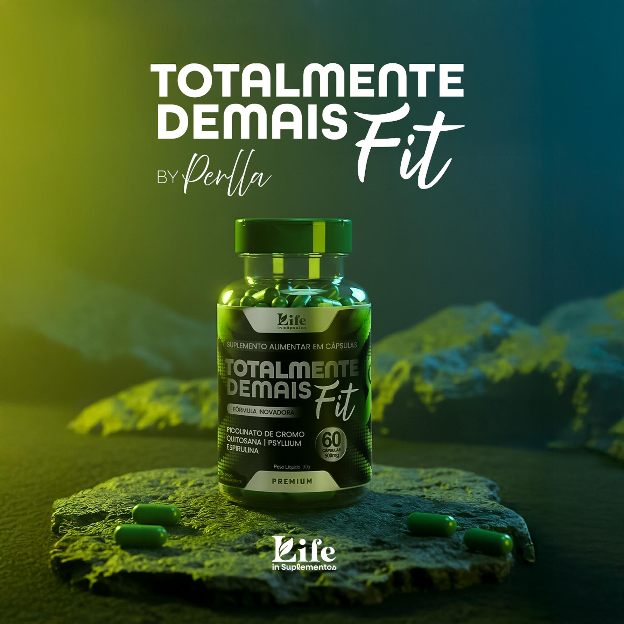 Totalmente Demais Fit By Perlla Life In Cápsulas - 60 Cápsulas de 500 mg - Suplemento Alimentar com Picolinato de Cromo,